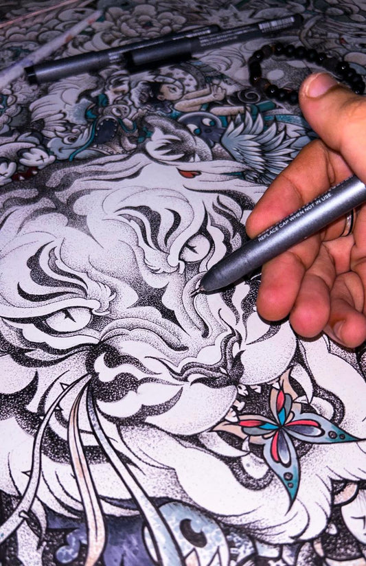 "Black Tora" Original On Paper