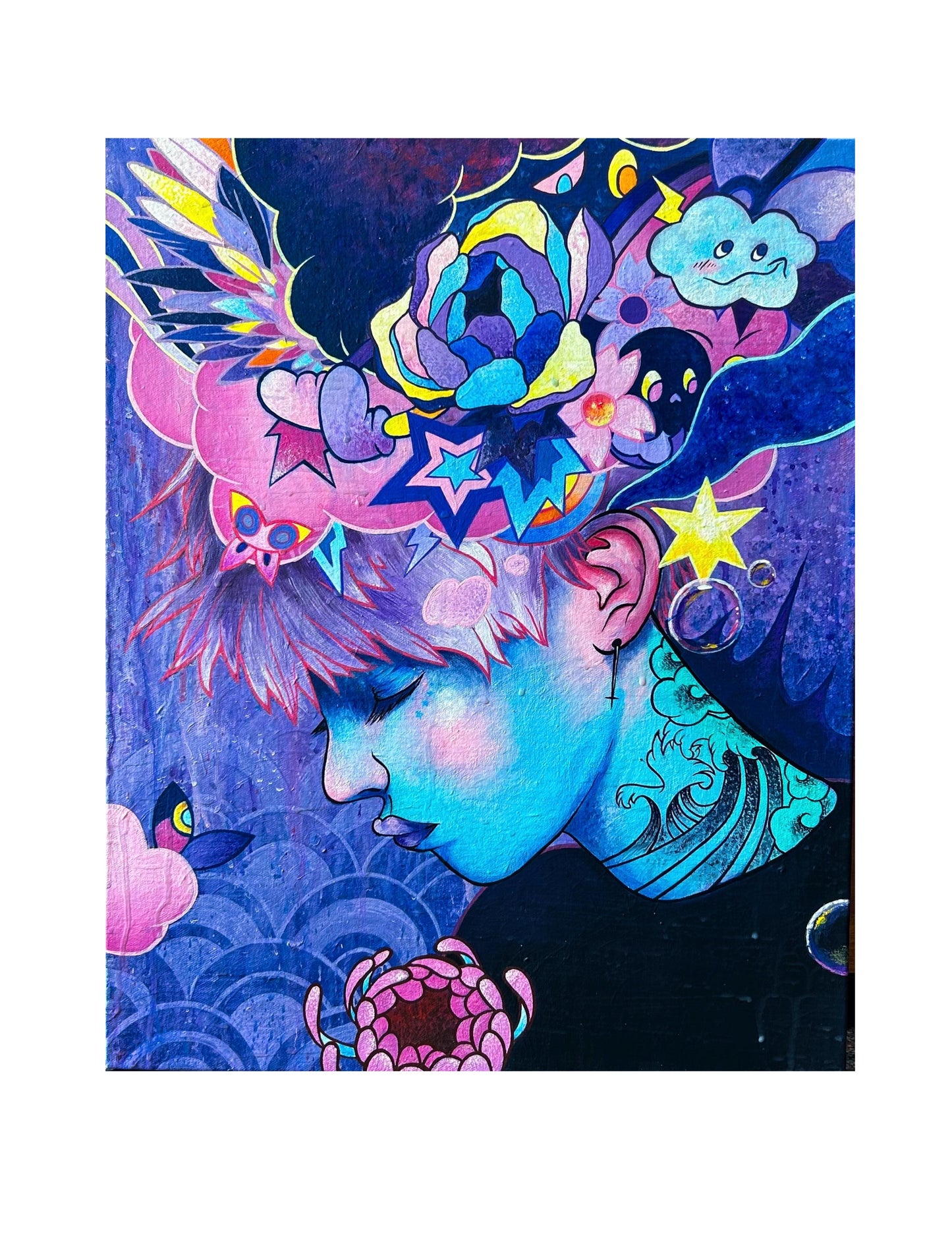 “survive” Original Acrylic Painting On Canvas