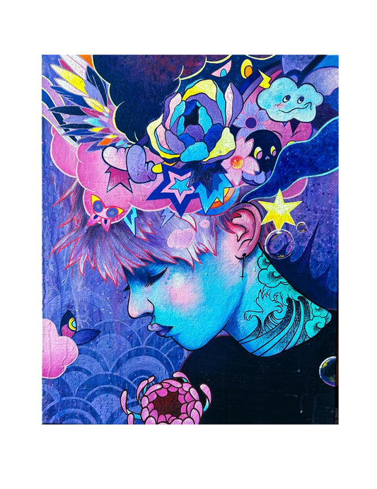 “survive” Original Acrylic Painting On Canvas