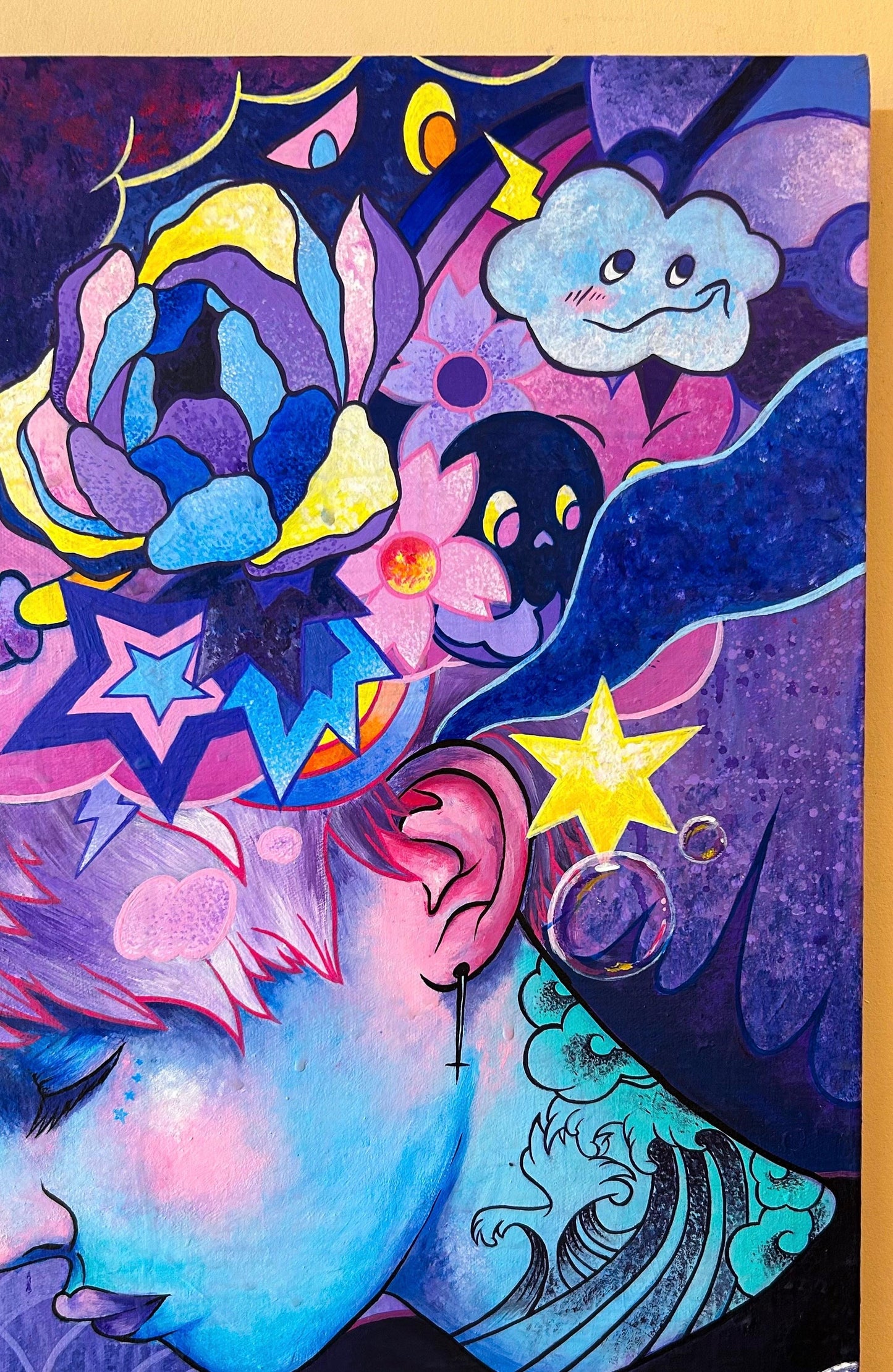 “survive” Original Acrylic Painting On Canvas